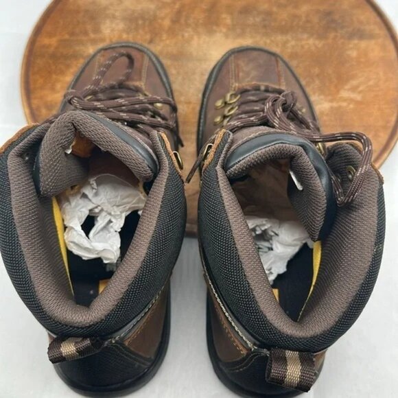 NEW CAT Threshold Work Boots Size 11 Steel Toe Waterproof Slip Resistant Ankle - Picture 4 of 12